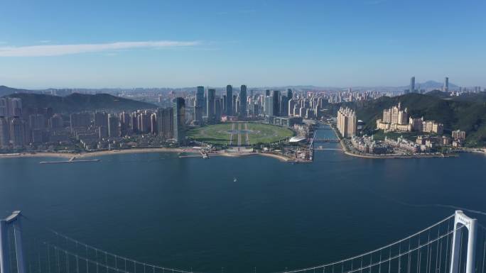 大连星海湾大桥城市空镜