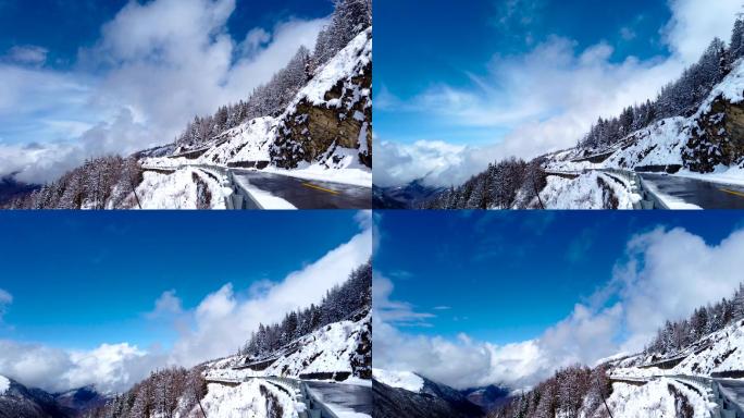 川西高原雪山夹金山云海延时4K