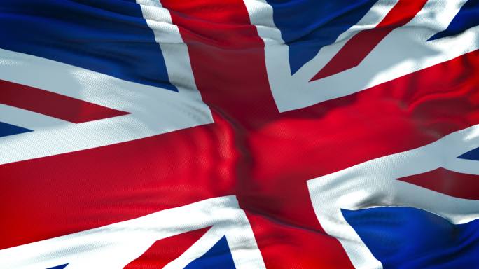 英国国旗旗子飘动飘舞飘扬视频素材