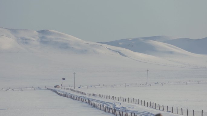 空镜雪山雪原白雪皑皑冬天大雪积雪唯美意境