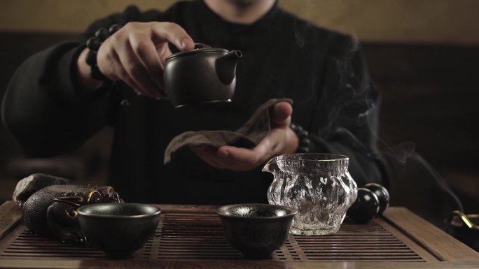 中国传统泡茶碗仪式