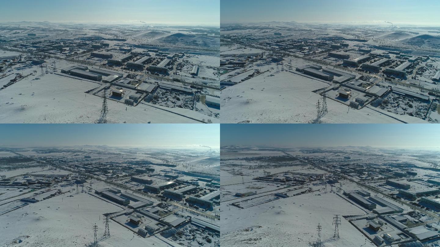 冬季 内蒙古 雪地 冰雪 风光 航拍