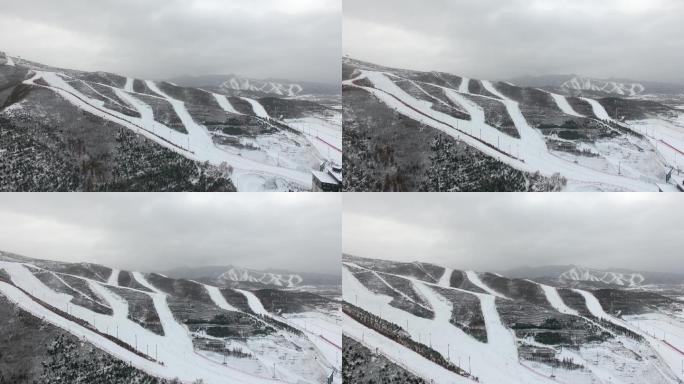 崇礼 滑雪场 雪道 雪景 航拍