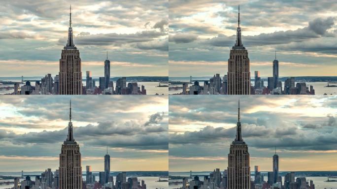 纽约市曼哈顿国外外国地标旅拍延时风景风光