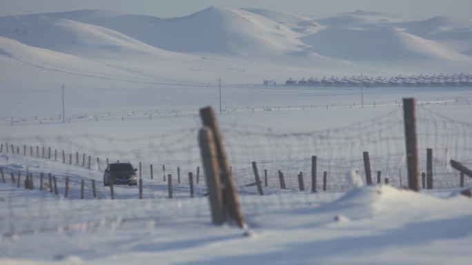 空镜雪山雪原白雪皑皑冬天大雪积雪唯美意境