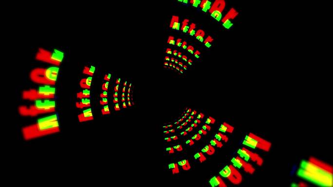 动感迷幻圆管文字RGB标题