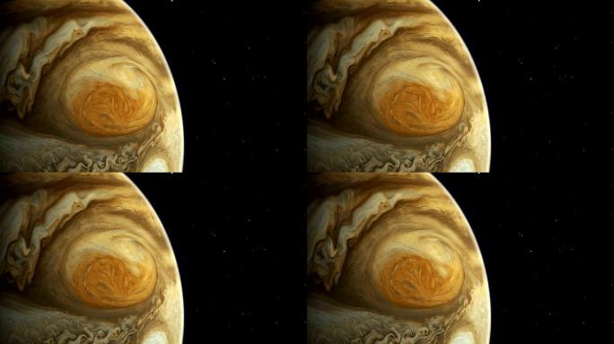 木星特效动画右侧留白星际旅行