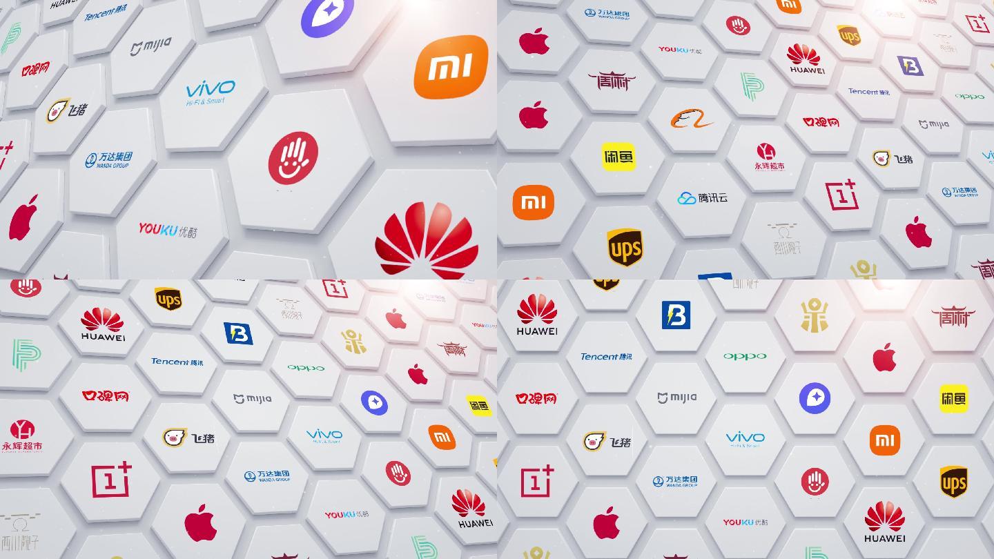 多企业合作企业logo墙展示
