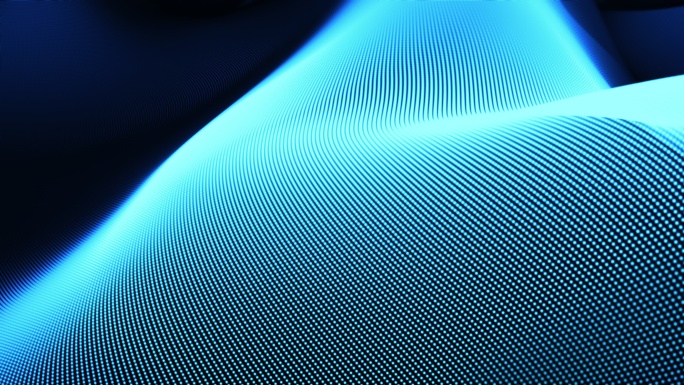 蓝色数字粒子波流科技感线条抽象蓝色粒子