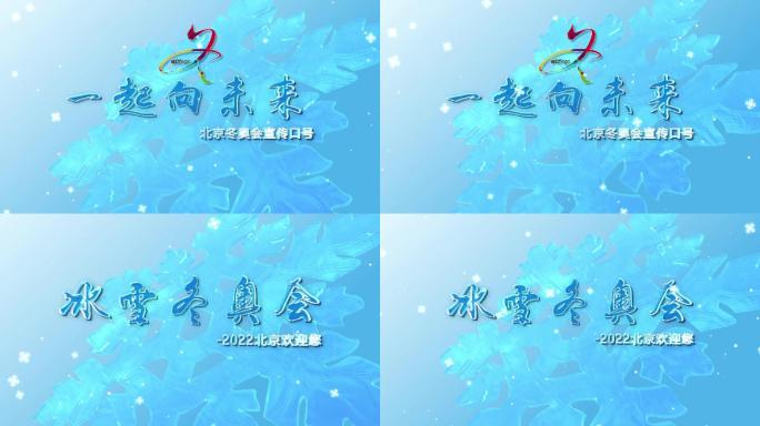 冬奥冰雪文字logo版式