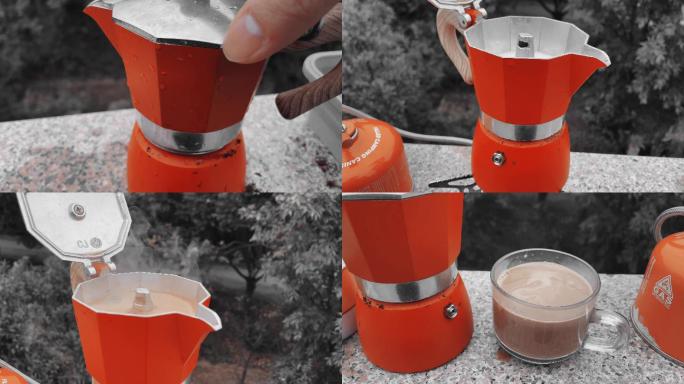 煤气炉煮咖啡