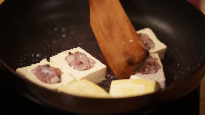 平底锅煎制酿豆腐豆腐盒子 (7)