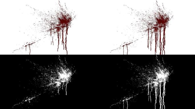 血溅在白墙上