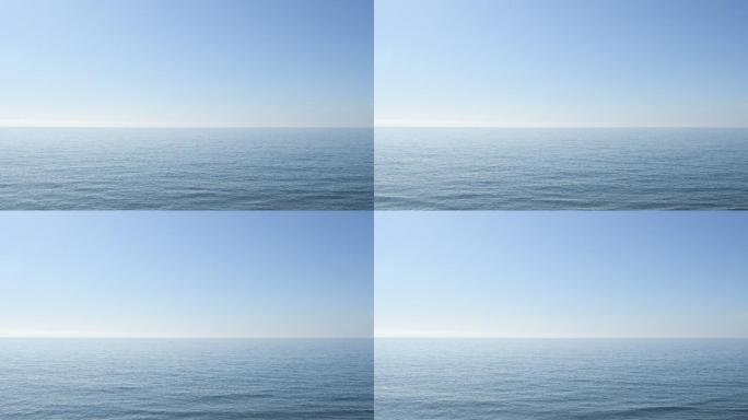 碧海蓝天的地平线