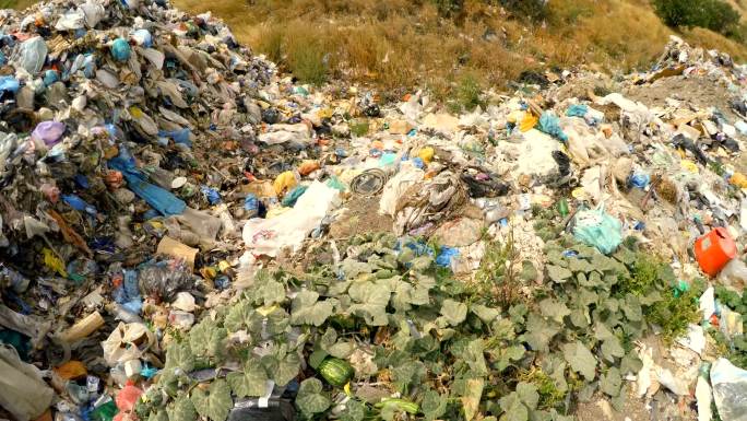 垃圾堆破坏人类生活环境生态破坏