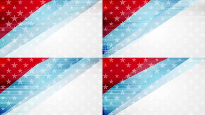 美国国旗抽象视频动画