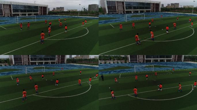 渭南市澄城县职业教育中心航拍4K足球场