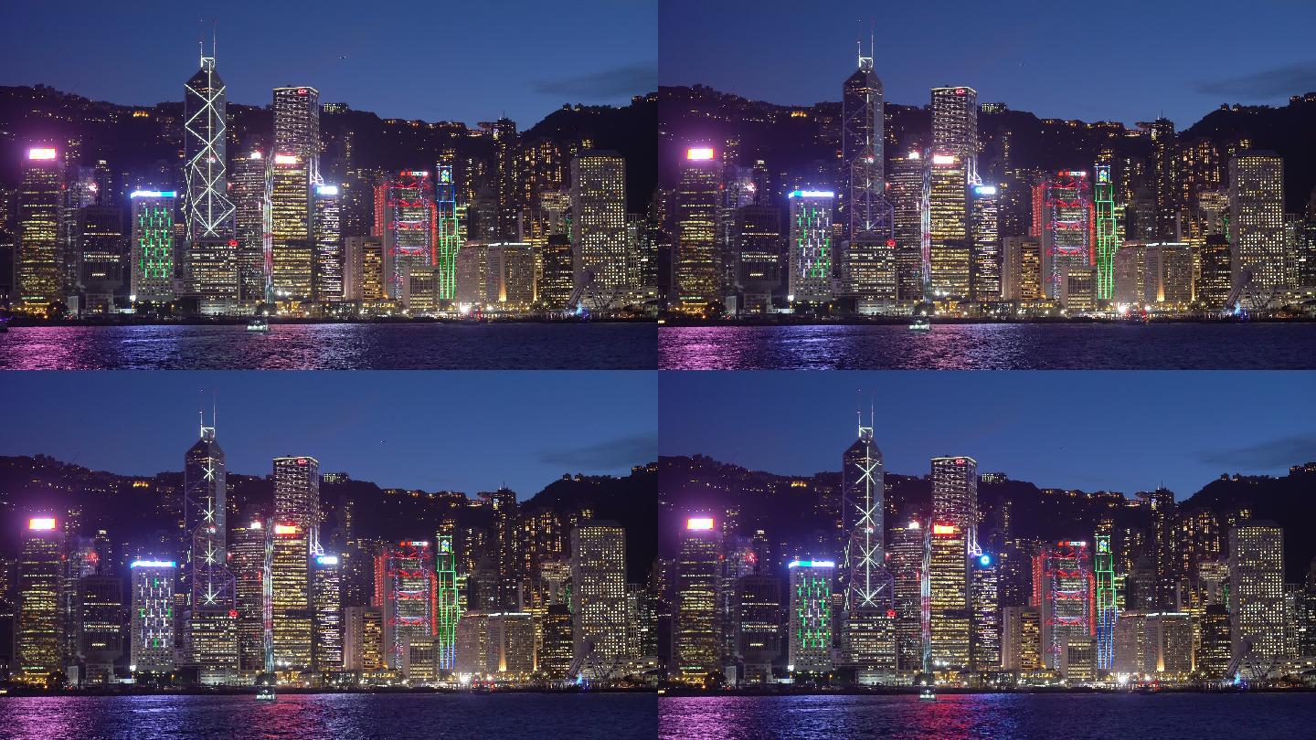香港夜景回归祖国维多利亚港发展建设规划经