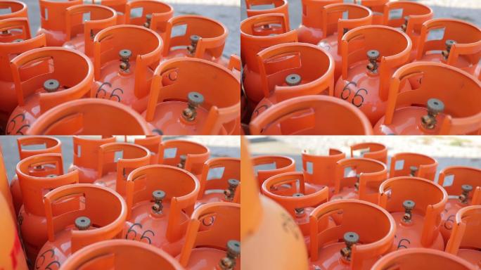 橙色液化石油气储罐