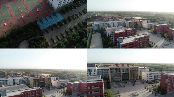 渭南市澄城县职业教育中心航拍4K