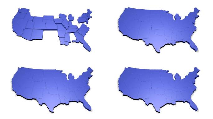 美国三维地图