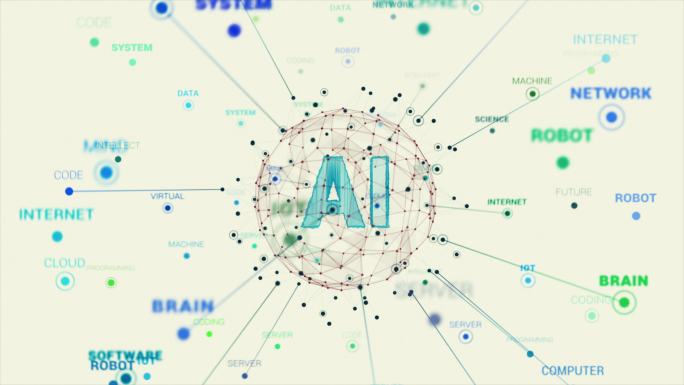 创造性人工智能概念动画循环