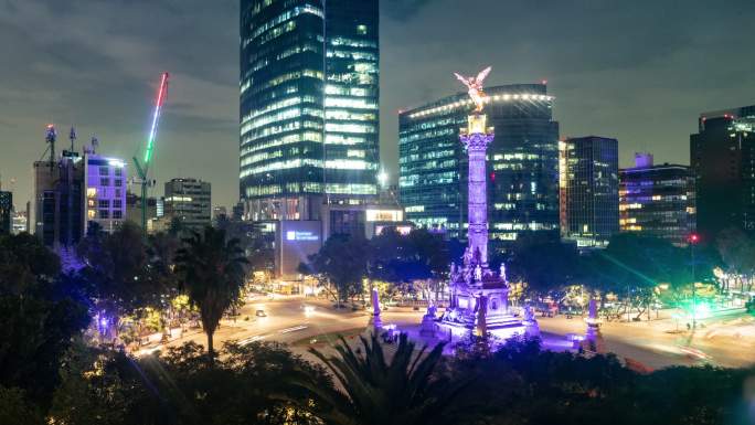 墨西哥城夜间延时视频素材