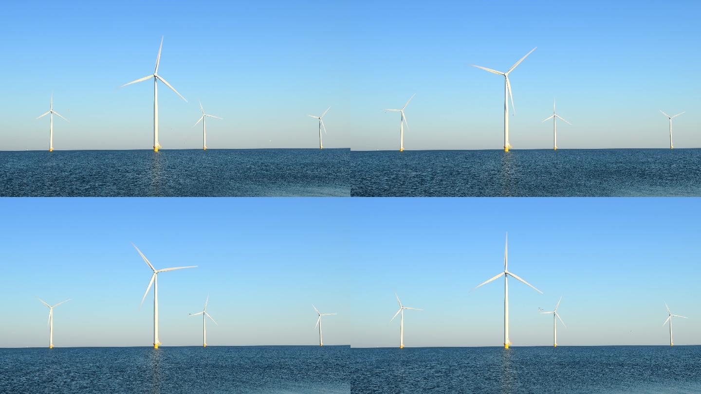 海上风中带旋转叶片的风力涡轮机