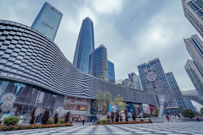 深圳卓悦中心东西区延时城市繁华2021年