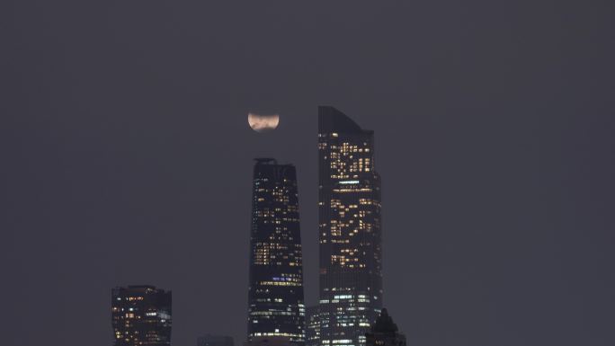 【4K60P】 广州珠江新城月偏食 横屏