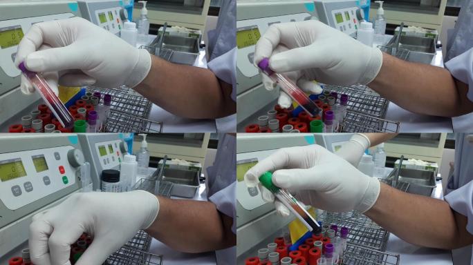 血液测试实验室设备。