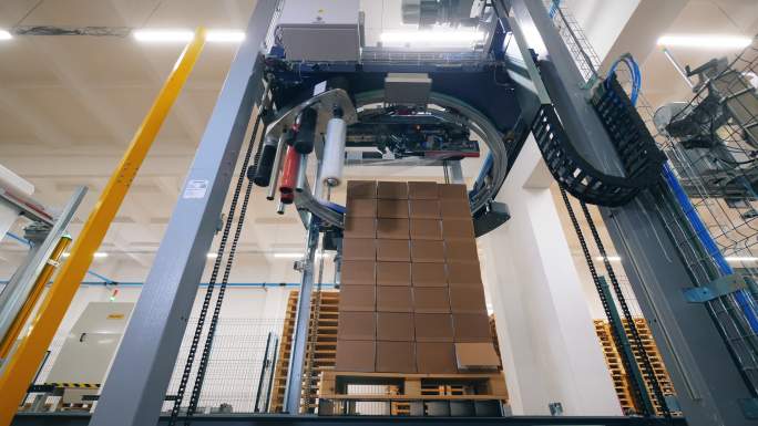 工厂加工纸箱生产流水线工业自动化智能包装