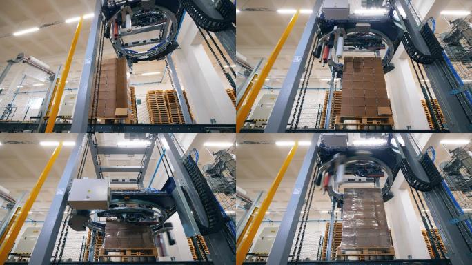 工厂加工纸箱生产流水线工业自动化智能包装
