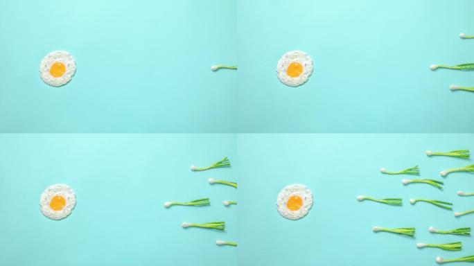 卵子受精视频素材定格动画