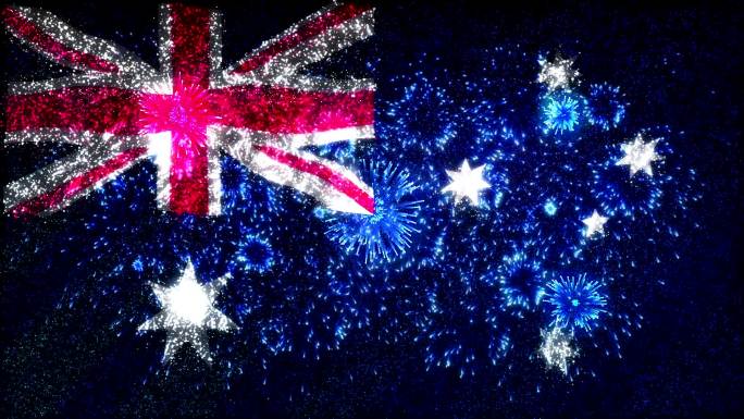 澳大利亚烟花表演旗