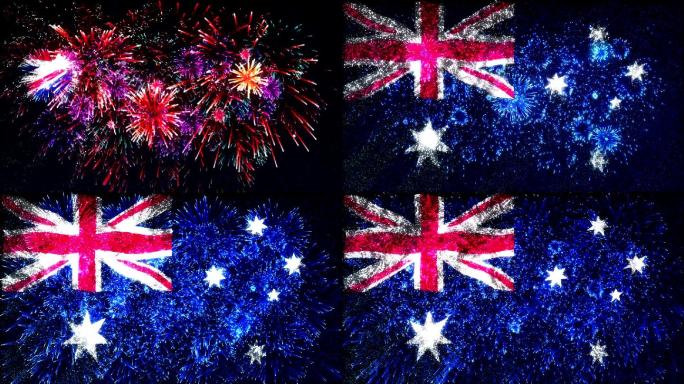 澳大利亚烟花表演旗