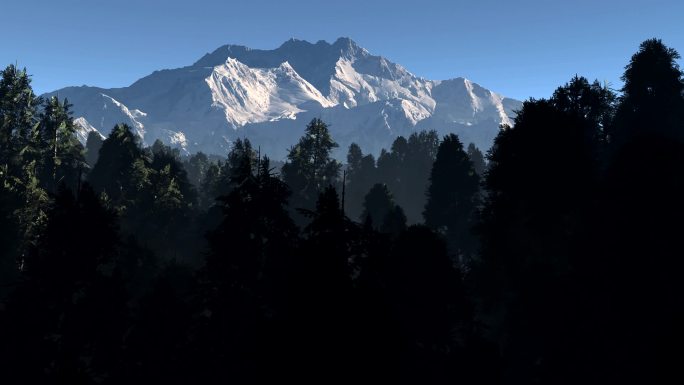 喜马拉雅山雪山冰山高山山峦雄伟壮观