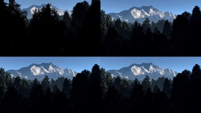 喜马拉雅山雪山冰山高山山峦雄伟壮观