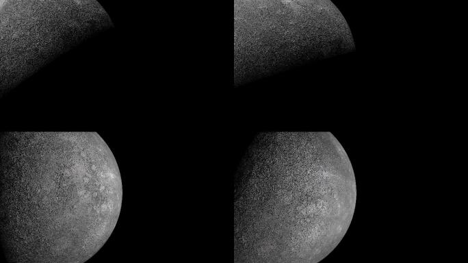 水星在夜间自转4K天文爱好宇宙