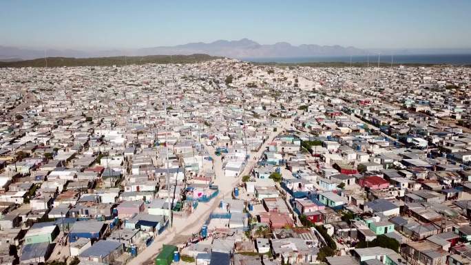 南非城镇鸟瞰图航拍国外外国非洲风景风光