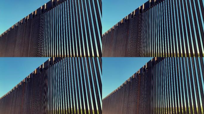 墨西哥和美国之间国际墙的4K视频