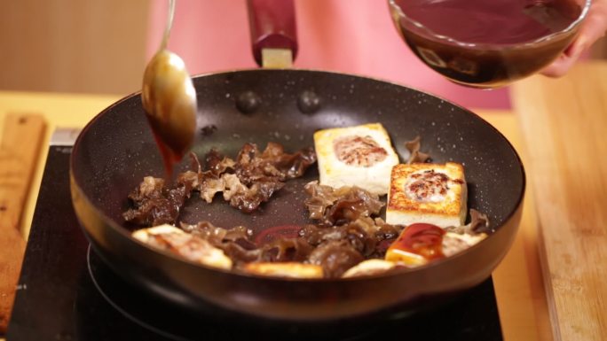 肉馅酿豆腐烧豆腐铁板豆腐 (4)