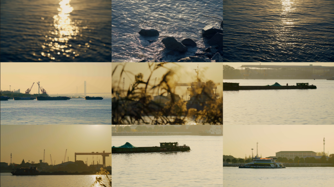 【4K】江边海边清晨船只来来往往