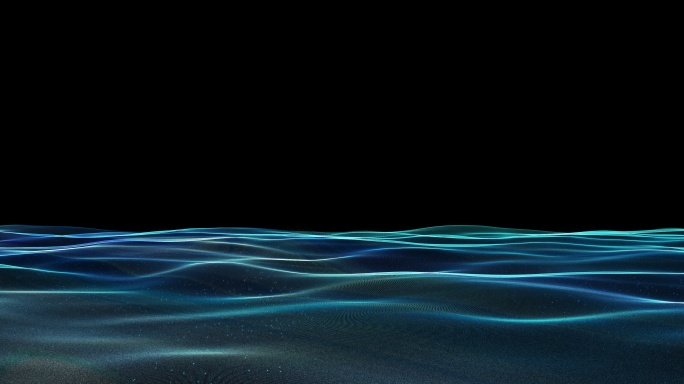 4K蓝色粒子海洋