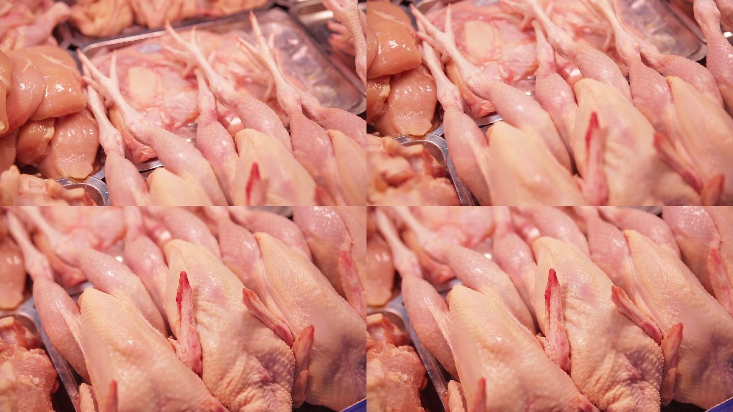 肉类市场超市卖整鸡鸡肉白条鸡 (3)