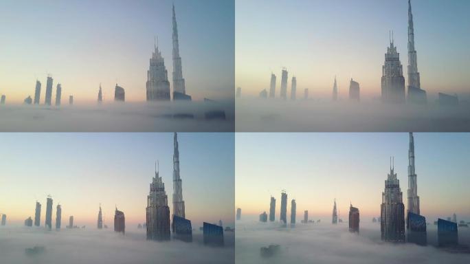 迪拜市中心云端-鸟瞰图