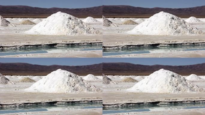 阿根廷的盐滩。新疆西藏青海沙漠公路风景湖