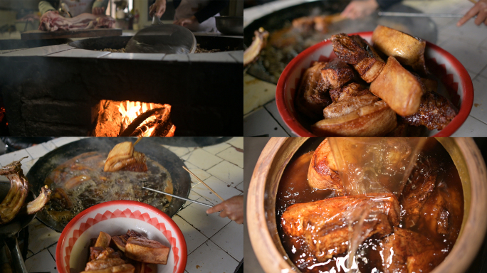 雅安乡村传统美食罐罐肉坛子肉制作过程
