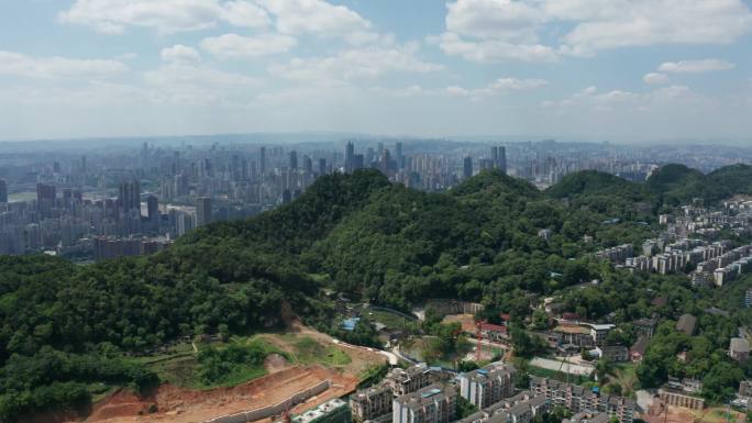 从南山鸟瞰重庆市全景