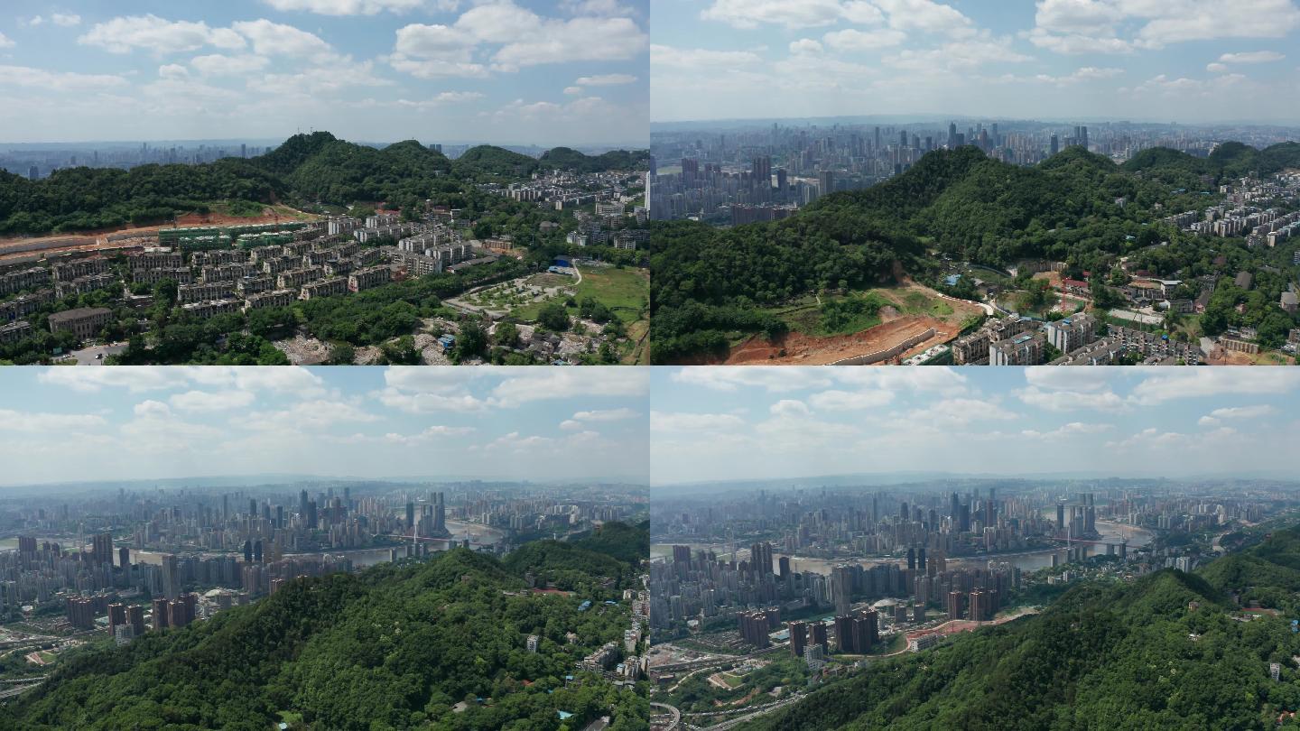 从南山鸟瞰重庆市全景